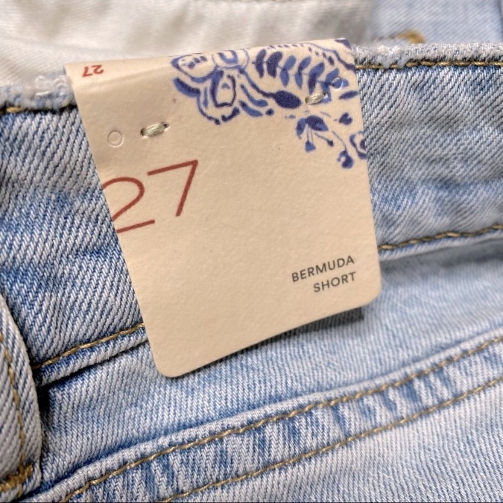 Pilcro Ultra High-Rise Patchwork Denim Bermuda Shorts - Picture 12 of 12